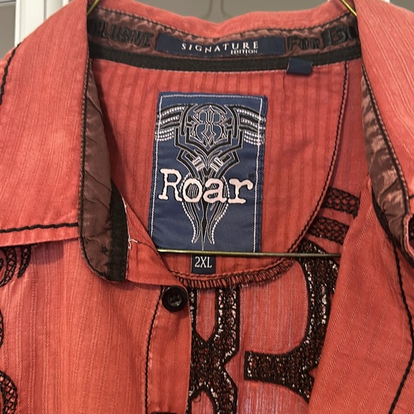 Men’s Roar (Buckle) Distressed Look Button Up Shirt XXL - Picture 4 of 6